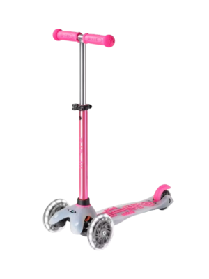 Micro - hulajnoga ze świecącymi kołami Mini Micro Deluxe Flux LED Neochrome Pink