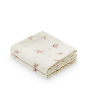 Cam Cam Copenhagen - komplet otulaczy pieluszek muślinowych z bawełny organicznej 2-szt. Windflower Creme