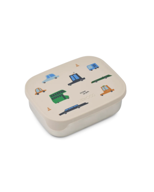 Liewood - lekki lunchbox Arthur Printed Cars / Sandy