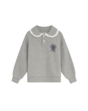 The New Society - bluza Ash Polo Mid Grey Melange