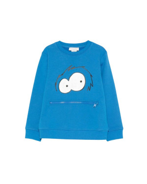 Stella McCartney - bluza z oczami Yeti i suwakiem