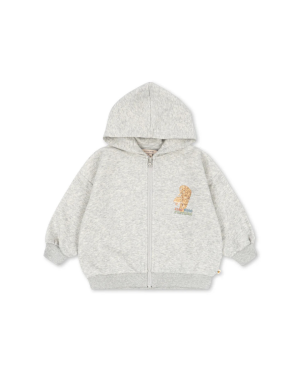 Konges Sløjd -bluza dresowa Lou Zip Hood GOTS Grey Melange