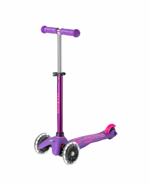 Micro - hulajnoga ze świecącymi kołami Mini Micro Deluxe LED Purple/Pink