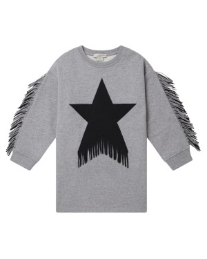 Stella McCartney - Sukienka Star Graphic Fringed