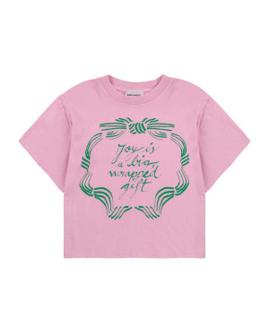 BOBO CHOSES - T-shirt Ribbon Gift Pink