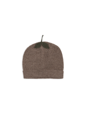 Konges Sløjd - wełniana czapka Fruity Beanie Bunny Brown Melange