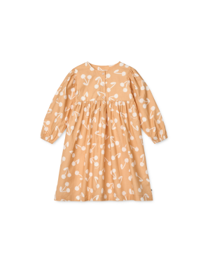 Liewood - sukienka z nadrukiem Ariana Cherry blossom Light apricot