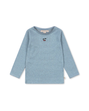 Konges Sløjd - prążkowana bluzka dziecięca ROLI Blouse Sleet