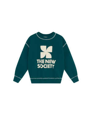 The New Society - bawełniana bluza TNS Logo Dark Sea