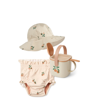 Liewood - zestaw małej plażowiczki Peach Sea Shell