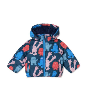 Stella McCartney - puchowa kurtka z nadrukiem Yeti