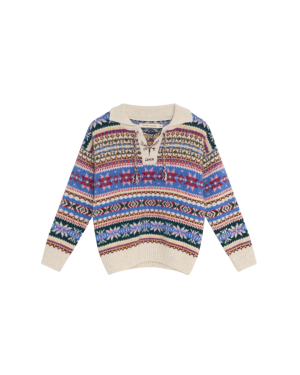 The New Society - dzianinowe polo Caia Jacquard