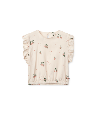 Liewood - bluzka z wiskozy z nadrukiem Emery Peach Sea shell