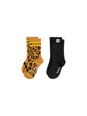 Mini Rodini - skarpetki 2-pak Basic Leopard
