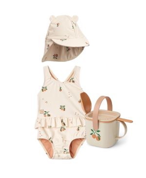 Liewood - zestaw plażowy niemowlęcy Peach Sea Shell