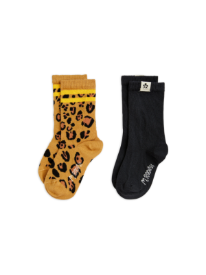 Mini Rodini - skarpetki 2-pak Basic Leopard