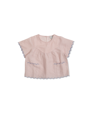 Stella McCartney - różowy t-shirt z kieszonkami