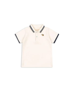 Konges Sløjd - koszulka polo Florian Polo Shirt Gots Antique White