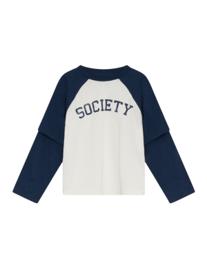 The New Society - bawełniany t-shirt z długim rękawem Delia Black Iris