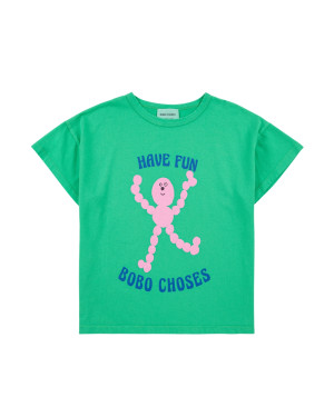 BOBO CHOSES - T-shirt Mr. Have Fun Green zielony