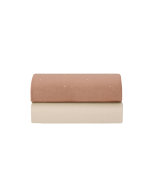 Snuz - zestaw 2 szt. prześcieradeł bawełnianych Blush/ Dot