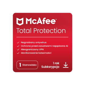 McAfee Total Protection (1 stanowisko, 12 miesięcy)