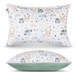 OUTLET Poszewka na poduszkę dziecięca bawełniana 40x60 - łączka