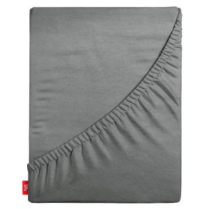 OUTLET Prześcieradło z gumką 200x220 cm, grube, 100% bawełna, grafitowe