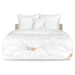 Kołdra bawełniana PREMIUM SATEEN całoroczna 180x200 cm + 2 poduszki 70x80 cm