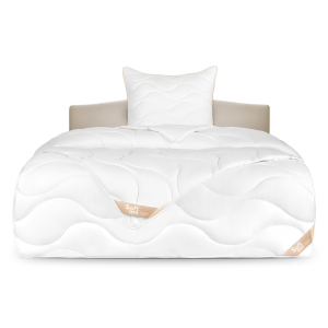 Kołdra bawełniana PREMIUM SATEEN całoroczna 140x200 cm + 1 poduszka 70x80 cm
