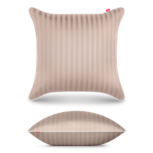 Poszewka adamaszkowa 40x40 cm beżowa - 100% bawełna premium