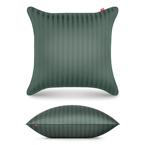 Poszewka adamaszkowa 40x40 cm butelkowa zieleń - 100% bawełna premium