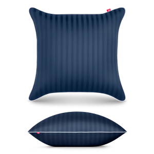 Poszewka adamaszkowa 40x40 cm granatowa - 100% bawełna premium