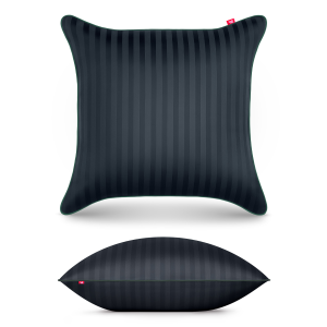Poszewka adamaszkowa 40x40 cm czarna - 100% bawełna premium