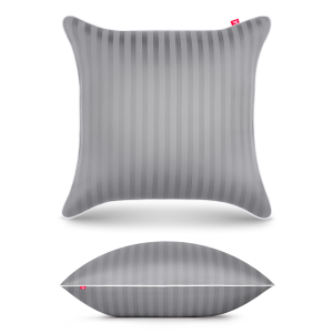 Poszewka adamaszkowa 40x40 cm szara - 100% bawełna premium