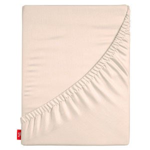 OUTLET Prześcieradło z gumką 90x200 cm grube 100% bawełna beżowe