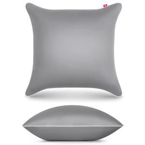 OUTLET Poszewka satynowa 40x40 cm szara - 100% bawełna premium