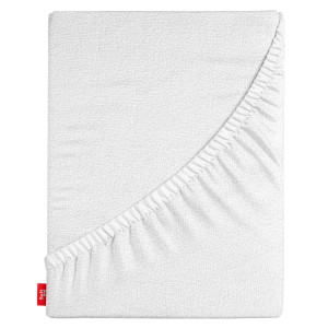 Prześcieradło frotte z gumką 160x200 cm grube 100% bawełna białe