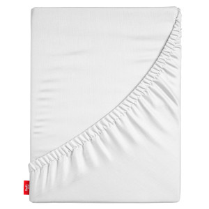 OUTLET Prześcieradło z gumką 160x200 cm, grube, 100% bawełna, białe