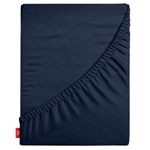 Prześcieradło z gumką na wysoki materac 160x200 cm granatowe