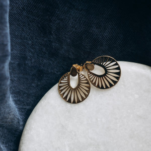 Kolczyki pozłacane ażurowe koła