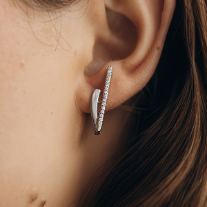 Kolczyki srebrne z cyrkoniami