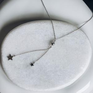 Naszyjnik srebrny z gwiazdami