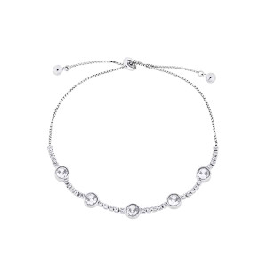 Bransoletka srebrna z cyrkoniami