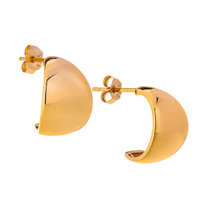 Kolczyki pozłacane półkola