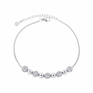 Bransoletka srebrna z cyrkoniami