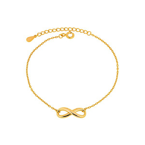 Bransoletka nieskończoność pozłacana