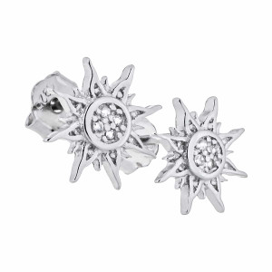 Kolczyki srebrne słońce