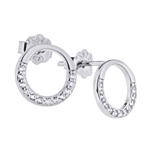 Kolczyki srebrne z cyrkoniami
