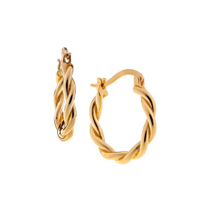 Kolczyki pozłacane splot